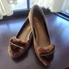 新品未使用☆ローヒールスエードパンプス