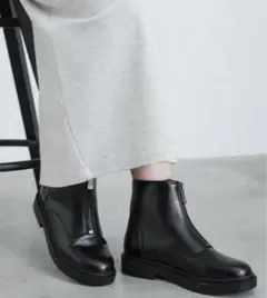 select moca完売ハーフジップショートブーツ　サイドゴア