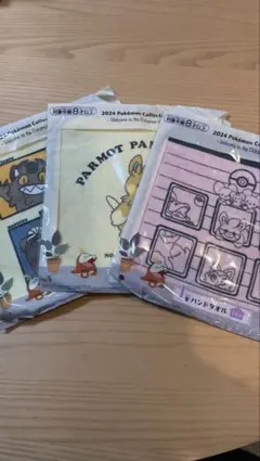 【未使用】★ラバーおまけ付き★ポケモンハンカチ3点セット