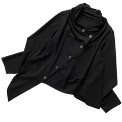 美品 慈雨 変形 アシンメトリー ブラウス 40 黒 センソユニコ 長袖 シャツ
