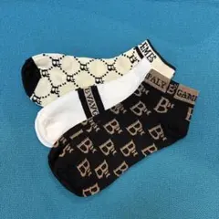 【未使用】レディーススニーカーソックス 3足セット 大人可愛い