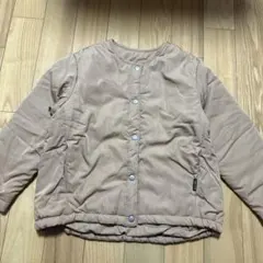 新品★コムサイズム　ベージュ中綿入り丸首ブルゾン140cm