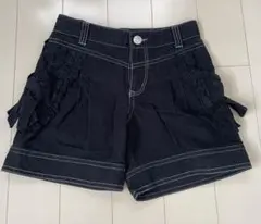 【メゾピアノ】140cm ショートパンツ ブラック
