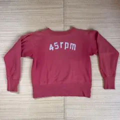 45rpm ビンテージ　赤 スウェット