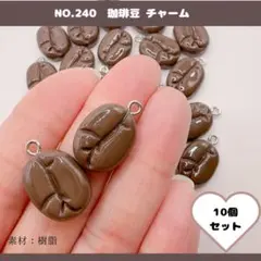 No.240 珈琲豆チャーム 10個セット♡