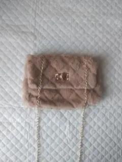 おしゃれブラウンウールバッグ