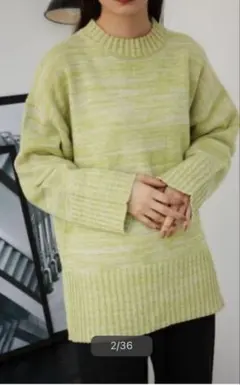 アズールバイマウジー ミックスヤーンニットトップス