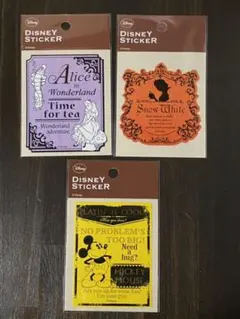 《新品未使用》Disney sticker アリス・白雪姫・mickey