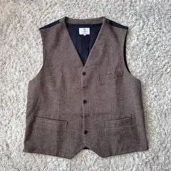 美品】 spick &span リングツィードベスト ブラウン フリーサイズ 