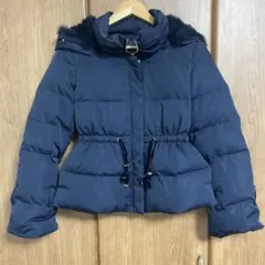 ルイルエブティック ラビットファーフードショート丈ダウンジャケット　Ｌ