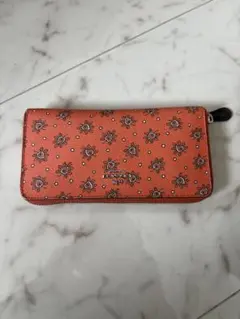 COACH 長財布 ラウンドファスナー オレンジ