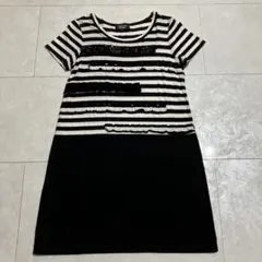 SONIA RYKIEL Collection　黒白ボーダー　ワンピースのサムネイル