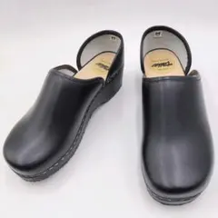 未使用品級✨️Talla 木製クロッグ サボ レザー 黒 36 フィンランド製