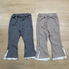 Aosta チェック柄パンツ XL 2色セット