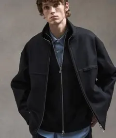 Public Tokyo Super140s メルトンスタンドジップブルゾン