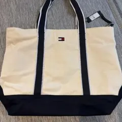 Tommy Hilfiger トートバッグ ベージュ/ネイビー男女兼用　新品