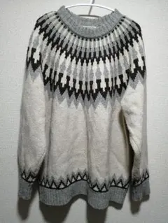 FREAK'S STORE アイボリー ノルディック柄 セーター フリーサイズ