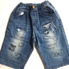 140〜RAD CUSTOM ダメージデニムハーフパンツ