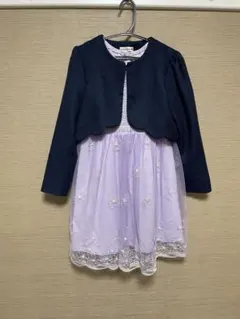 ブランシェス　ノーカラージャケット　ネイビー　ボレロ　フォーマル