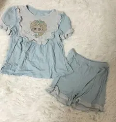 水色フリル付きパジャマ 　アナ雪　エルサ風