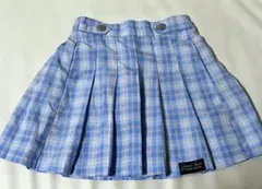 【JENNI love】チェックプリーツスカート(インナー付)ブルー 130cm
