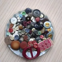 ボタンセット 多色 多用デザイン レトロ昭和