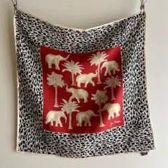 jim tompson ジムトンプソン　シルク　スカーフ　タイシルク　レオパード