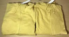 未使用　GU　スウェット フルジップパーカー　2枚セット　メンズ L　イエロー