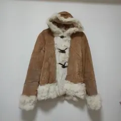 美品 green label relaxing 本革 ムートンコート40　L