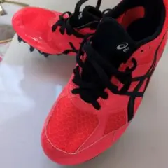 ASICS スパイクシューズ オレンジ　24.5