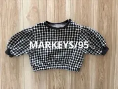 マーキーズ トップス　ギンガムチェック　トレーナー　　95