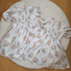 petit main 花柄 半袖ワンピース 120 110