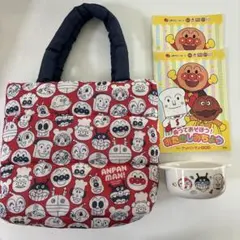 アンパンマン すかいらーくグループ トートバッグ ぬりえ 小鉢セット