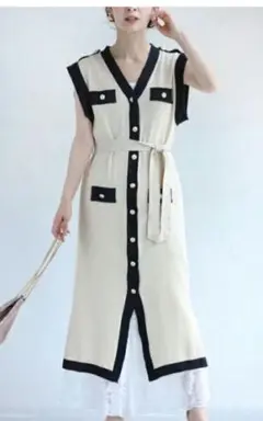 CAWAII　ノースリーブ　ニットワンピース