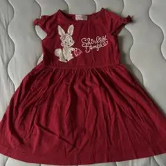 Shirley Temple 半袖カットソーワンピース レッド