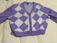 DIVIDED ダイヤモンド柄カーディガン Mサイズ