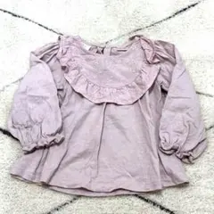 【ZARA】刺繍フリルブラウス 92cm 美品