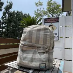 人気サーフブランドBILLABONG リュック 綿100% ストライプ柄のサムネイル