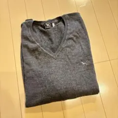 KEN COLLECTION ダークグレー Vネックセーター M