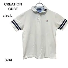CREATION CUBE シャツ　トップス　ポロシャツ　Ｌ　半袖　おしゃれ