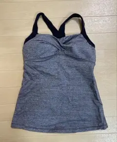 easyogaイージーヨガ タンクトップ グレー ヨガウェアSサイズ