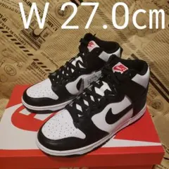 27.0㎝ ナイキ ウィメンズ ダンク ハイ ブラック アンド ホワイト