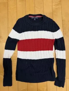 TOMMY HILFIGERトミーヒルフィガー フラッグボーダー ニット L