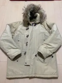 ミリタリージャケット ベージュ ファー付き