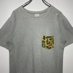 Champion チャンピオン　Tシャツ　リバースウィーブ　ポケT 迷彩　古着