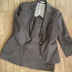 AOKI♡LES MUES 七分袖 ストライプスーツセット SSサイズ