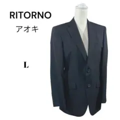 RITORNO テーラードジャケット　ストライブ　ウール　春・夏【L】ブラックのサムネイル