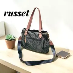 ラシット 2way ショルダーバッグ トートバッグ モノグラム 総柄 斜め掛