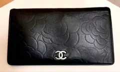 CHANEL シャネル カメリア バイカラー 長財布 シール有り13番台 