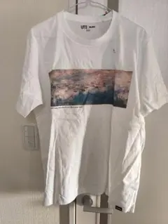 ユニクロ×MoMA 絵画Tシャツ プリント Lホワイト 半袖　モネ『睡蓮』新品